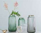 Transparent Glass Vase Decor Modern Decorative Flower Holder Home Office Display