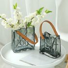 Modern Clear Handbag Flower Vase Purse Glass Vase Decor for Home Office