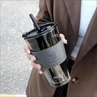 Tumbler Water Glass Cups with Straw and Lid Sealed Carry on for Coffee Thick Wall Insulated Glass Cup