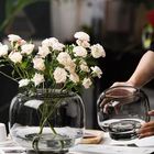 H14cm Flower vase Centerpiece Glass Fish Bowl Hydroponic Planter Fish Tank for Home Office Flower Arrangement Decor