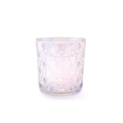 손으로 만든 맞춘 조각하는 투명한 유백 유리 칸델라 컵