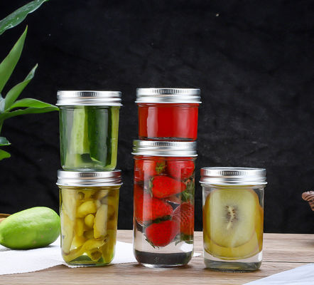 Clear Glass Jars With Free Custom Printed Label Design Glass Bottles Jars Containers