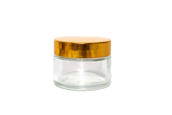 30ML 스크루 캡이 있는 맑은 유리 크림 용기 메이크업 용기